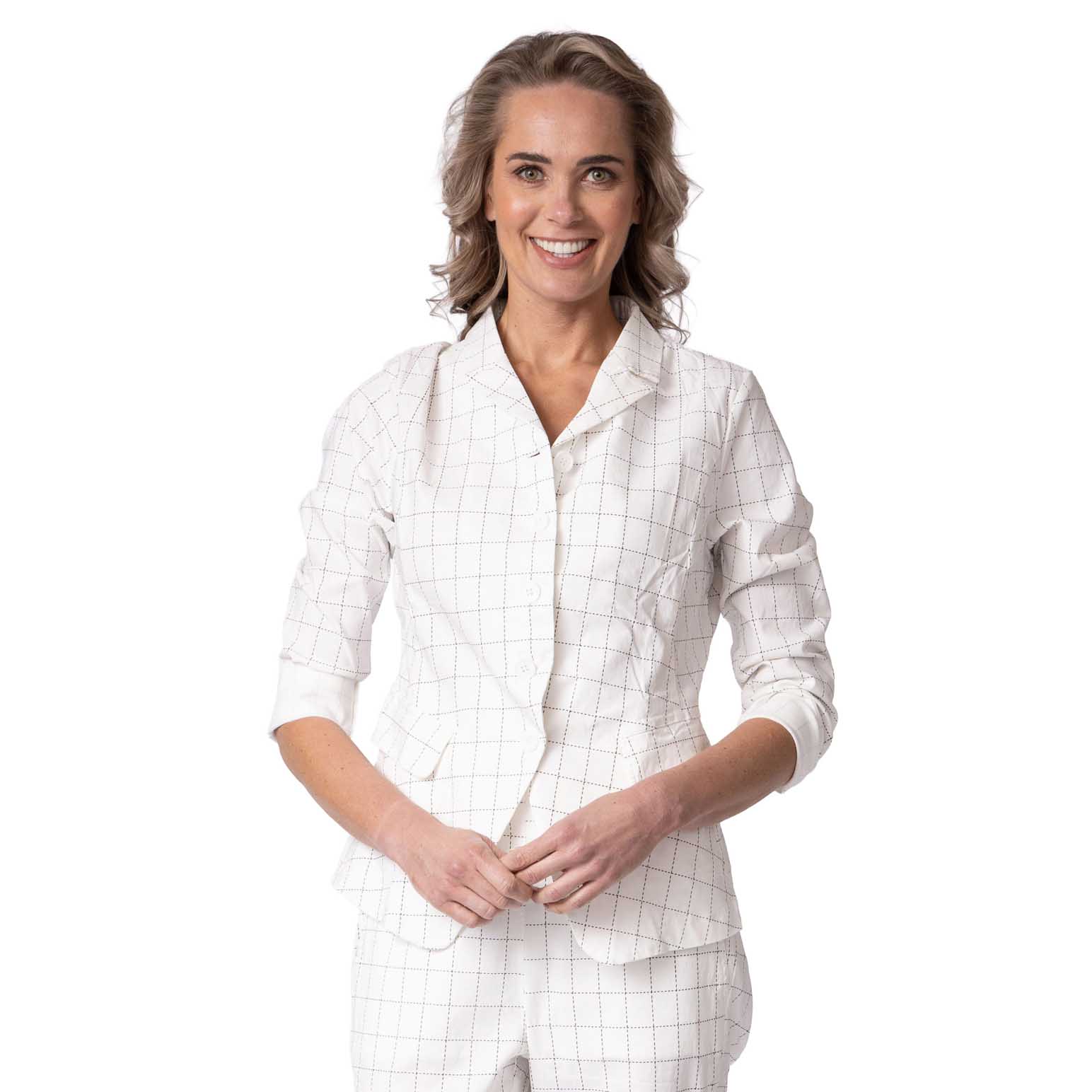 Rundholz Check Fitted Jacket